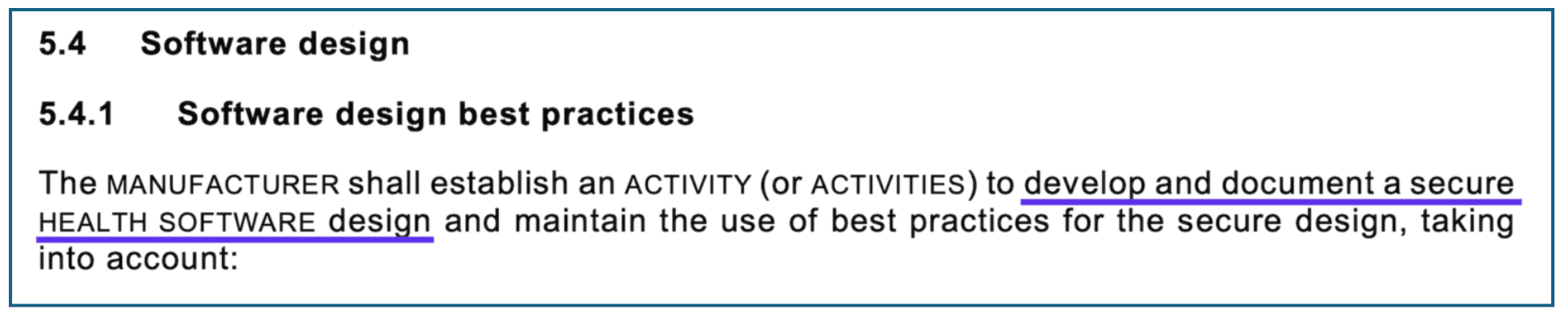IEC 81001-5-1: Software design