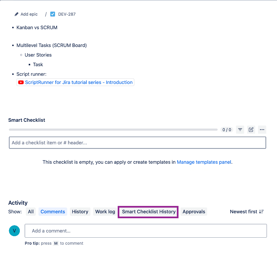 Working with smart Checklist 1 DE